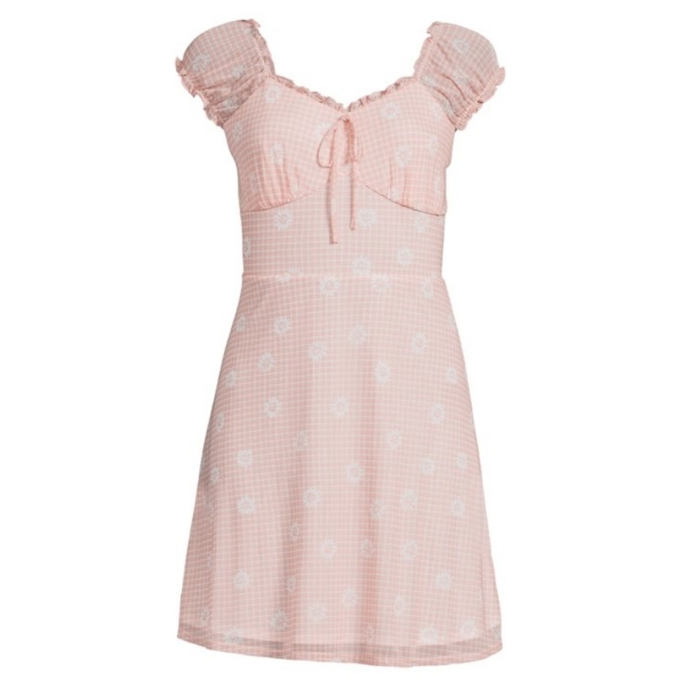 Barbie Pink Mesh Mini Dress